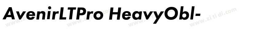 AvenirLTPro HeavyObl字体转换